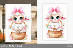 Easter Lamb Garden Flag. Easter Garden Flag Design Product Image 1