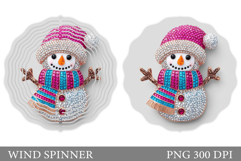 Christmas Wind Spinner. Cute Snowman Wind Spinner Design Product Image 1