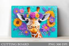 Giraffe Cutting Board Design. Cute Giraffe Sublimation Product Image 1
