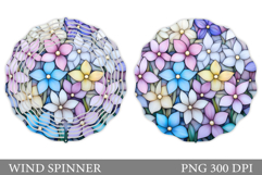 Flowers Wind Spinner Design. Wildflowers Wind Spinner Product Image 1