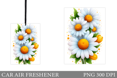Daisy Flowers Car Air Freshener. Floral Car Air Freshener Product Image 1