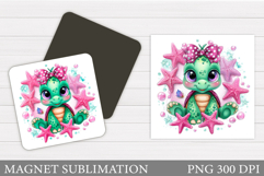 Turtle Magnet Design. Turtle Magnet Sublimation Product Image 1