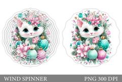 Christmas Cat Wind Spinner. Christmas Wind Spinner Design Product Image 1