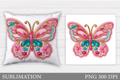 Butterfly Pillow Sublimation. Butterfly Sublimation Product Image 1