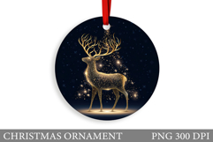 Reindeer Christmas Ornament. Christmas Ornament Sublimation Product Image 1