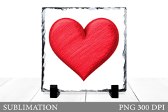 Valentines Heart Sublimation. Valentines Heart Slate Product Image 1