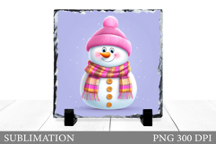 Cute Snowman Sublimation. Snowman Slate Design Product Image 1