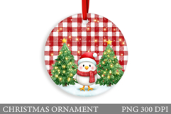 Cute Chicken Christmas Ornament. Christmas Sublimation Product Image 1