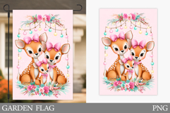 Christmas Deer Garden Flag. Christmas Garden Flag Design Product Image 1