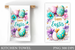 Easter Eggs Kitchen Towel. Easter Kitchen Towel Design Product Image 1