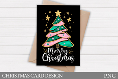 Christmas Card Printable. Christmas Tree Card Design Product Image 1
