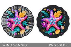 Starfish Wind Spinner Design. Starfish Sublimation Product Image 1