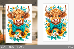 Cute Cow Garden Flag Design. Cute Cow Sublimation Product Image 1