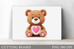 Valentines Bear Cutting Board. Valentines Cutting Board Product Image 1