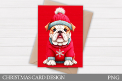 Christmas Card Design. Christmas Dog Card Printable Product Image 1