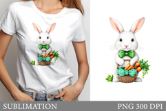 Bunny Carrot T-Shirt Design. Bunny Carrot Sublimation Product Image 1