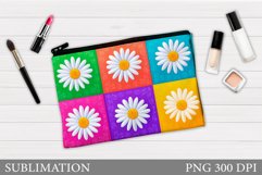 Daisy Flowers Makeup Bag. Flowers Makeup Bag Design Product Image 1