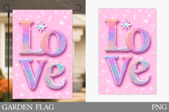 Valentine Garden Flag Design. Love Garden Flag Sublimation Product Image 1