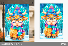 Christmas Cow Garden Flag. Christmas Garden Flag Design Product Image 1