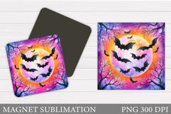 Bat Magnet Design. Halloween Magnet Sublimation Product Image 1