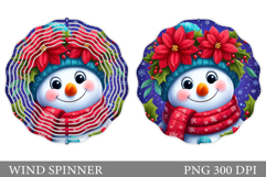 Cute Snowman Wind Spinner. Christmas Wind Spinner Design Product Image 1