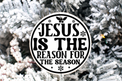 Christmas Round sign Svg Design Round Sign SVG quotes Product Image 1