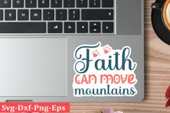 Faith can move mountains Christian Sticker Svg design and Je Product Image 1