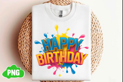 Happy Birthday Png Sublimation Design Product Image 1