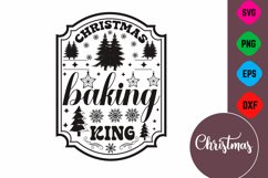 Farmhouse Christmas Round Sign SVG Design Product Image 1