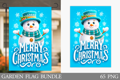 Cute Snowman Garden Flag. Christmas Garden Flag Design Product Image 1