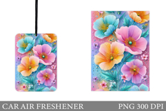 Flowers Car Air Freshener. Floral Car Air Freshener Design Product Image 1