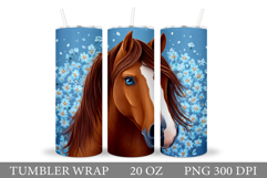 Horse Tumbler Wrap Sublimation. Horse Tumbler Wrap Design Product Image 1