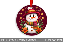 Snowman Christmas Ornament. Winter Christmas Ornament Design Product Image 1