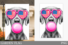 Patriotic Dog Garden Flag. Patriotic Garden Flag Design Product Image 1