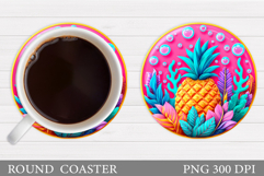 Pineapple Coaster Design. Pineapple Sublimation Product Image 1