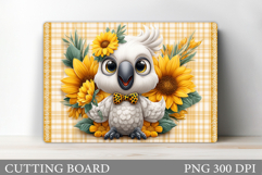 Cute Parrot Cutting Board Design. Cute Parrot Sublimation Product Image 1