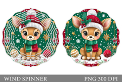 Christmas Deer Wind Spinner. Christmas Wind Spinner Design Product Image 1