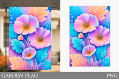 Flowers Garden Flag Design. Floral Garden Flag Sublimation Product Image 1