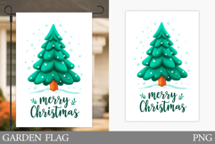 Christmas Tree Garden Flag. Christmas Garden Flag Design Product Image 1