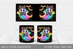 Ghost Mug Sublimation. Halloween Mug Design Product Image 1