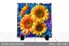 Sunflowers Sublimation. Sunflowers Slate Sublimation Product Image 1