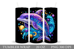Dolphin Tumbler Design. Sea Tumbler Sublimation Product Image 1