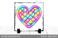 Valentines Heart Sublimation. Valentines Heart Slate Product Image 1