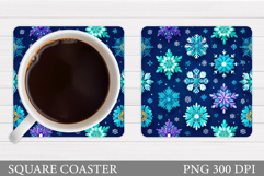 Snowflakes Coaster Sublimation. Snowflakes Sublimation Product Image 1