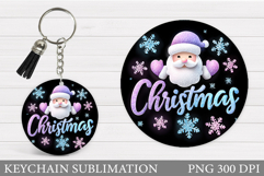 Merry Christmas Keychain. Santa Claus Keychain Design Product Image 1