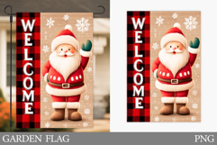 Santa Claus Garden Flag. Christmas Garden Flag Sublimation Product Image 1