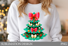 Christmas Tree Sublimation. Christmas Tree T-Shirt Design Product Image 1