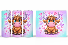 Valentines Cow Tumbler. Valentines Tumbler Sublimation Product Image 2