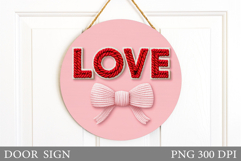 Valentines Door Sign Sublimation. Love Door Sign Design Product Image 1