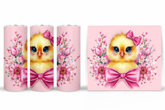 Cute Chick Tumbler Design. Spring Tumbler Sublimation Product Image 2